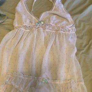 White and baby blue nightgown